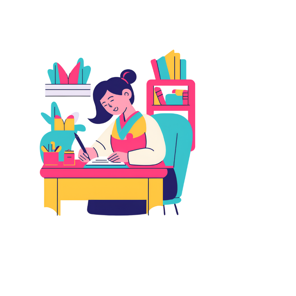 femme assise a son bureau lecture ecriture livres sexologie