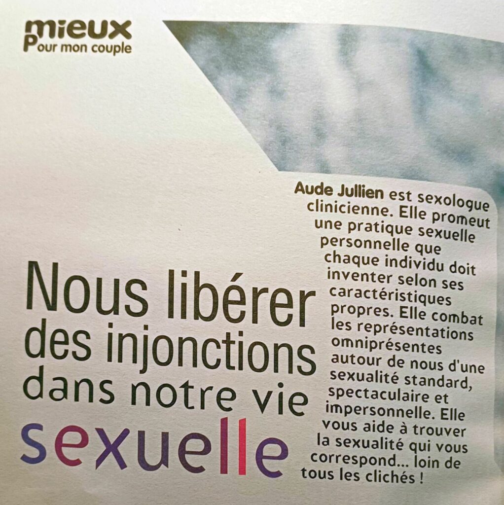 Se libérer des normes sexuelles pour améliorer sa sexualité Aude Jullien sexologue en ligne